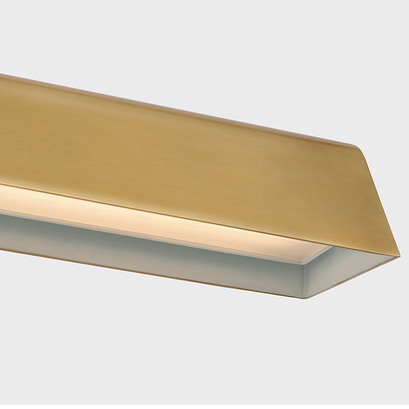 Aerin Dimmable LED Wall Mount Picture Light, Hand-Rubbed Antique Brass, 2.75" H x 24" W x 8.25" D, 2500 Lumens