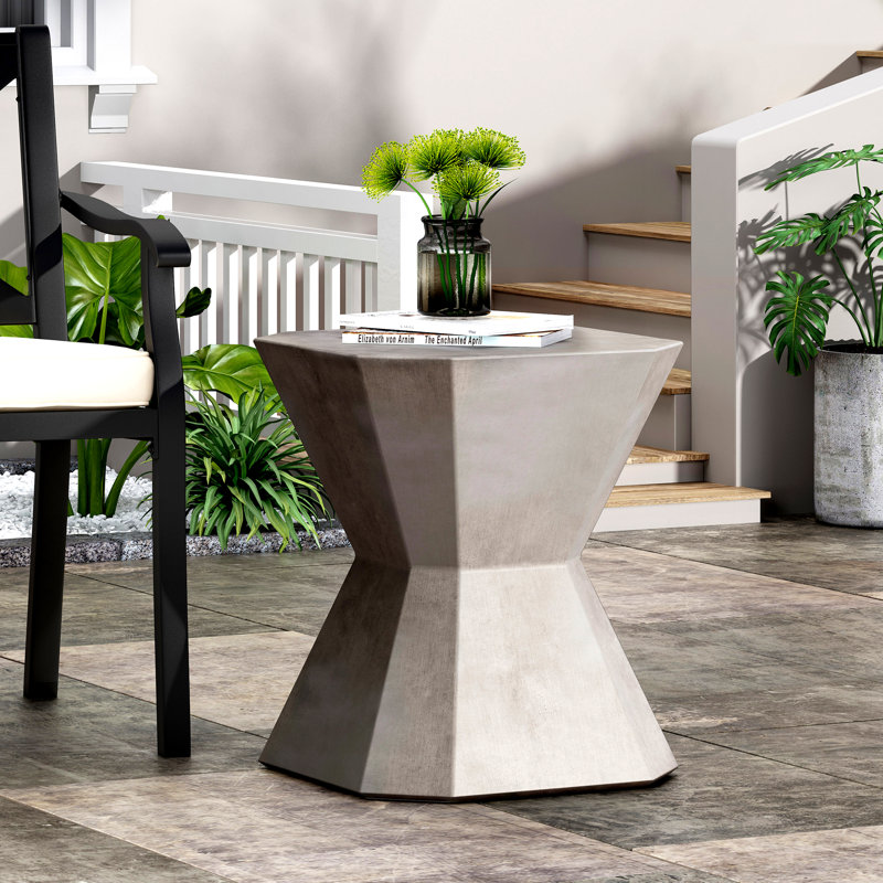 Outdoor Lightweight Concrete Side Table