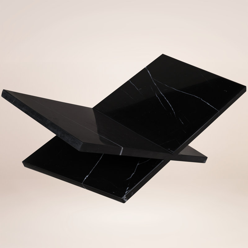 Elegant Black Marble Tabletop Book Stand by Ivy Bronx