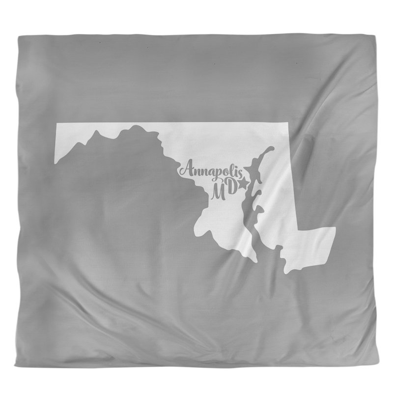 Housse de couette simple annapolis Maryland, Microfibre, Housse de couette pour grand lit, Gris