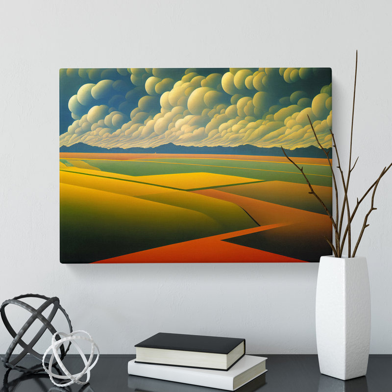 Inspirational Spring Meadow Landscape - Wrapped Canvas, 50cm H x 76cm W x 3cm D