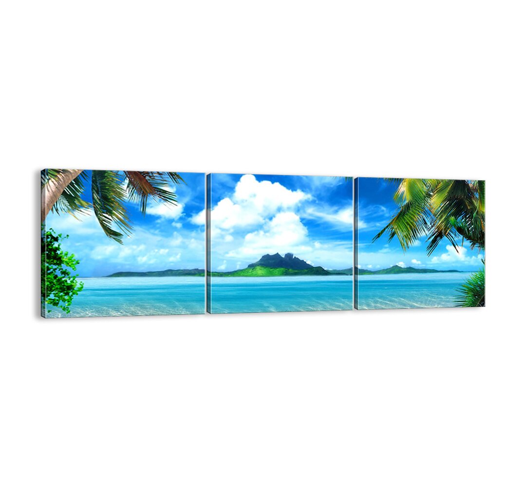 3-tlg. Leinwandbilder-Set - Fotografie „Azure Tropics”