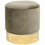 Ahlanni 39cm Wide Velvet Tufted Circle Pouf Ottoman with Storage