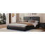 Très grand lit plateforme tapissier en similicuir très grand avec tête de lit épaisse, haut-parleurs Bluetooth et lumière DEL RVB, aucun sommier nécessaire, noir-1347514566-1347514562