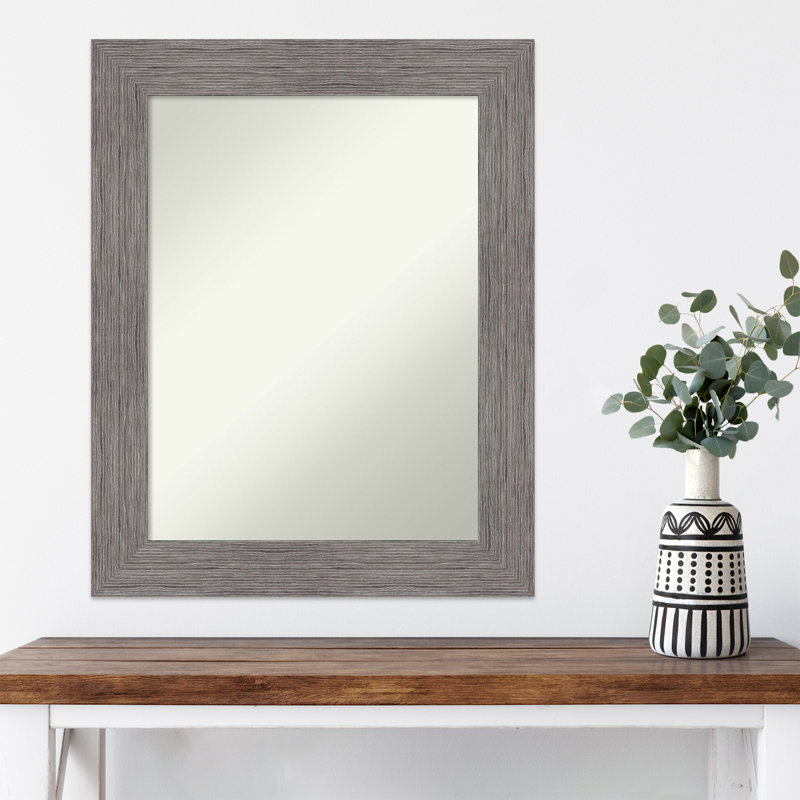 Miroir d'appoint mural en plastique patiné Lienard, H 29,5 po x l 23,5 po