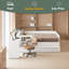 Lit plateforme double en bois avec 6 tiroirs, tablettes et coiffeuse-2123089549