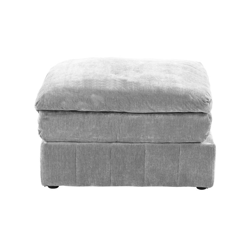 Fauteuil confort moderne en suède moderne avec coussin moelleux, Gris