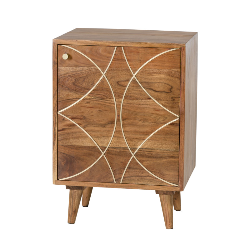 Craven 45cm W Solid Wood Bedside Table