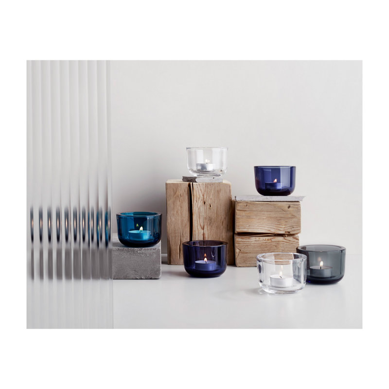 Valkea 2.25" Glass Tealight, Seablue