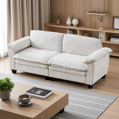 Living Room Furniture Big Loveseat Luxury Couch With Soft Chenille Upholstered