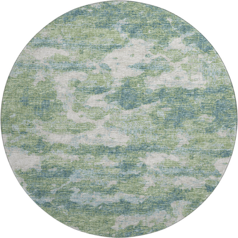 Tapis vert Premium Freixa AMF71 lavable à la machine, Rond 8 pi