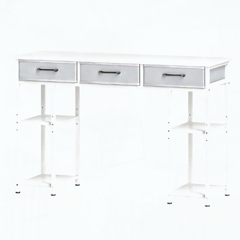 Small Computer Desk with Fabric Drawers