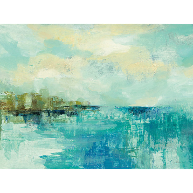 «Cliff Side Town», reproduction sur toile, H 30 po x l 40 po