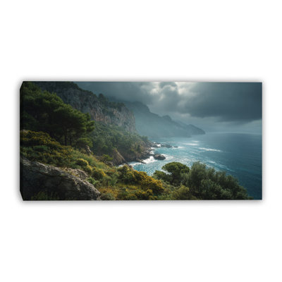 Cliffside Coastline Wrapped Canvas Wall Art