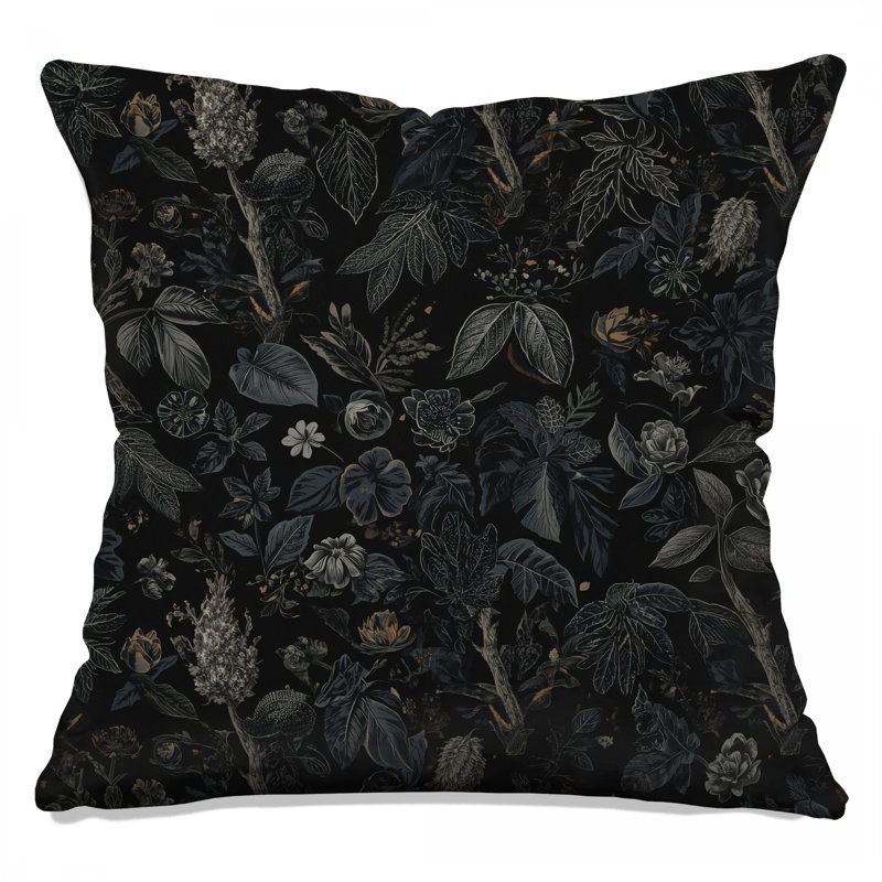 Botanical Floral Pattern Double Sided Throw Pillows, 14 x 14 inches
