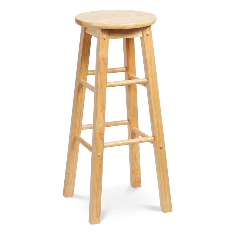 Solid Wood Accent Stool, Brown