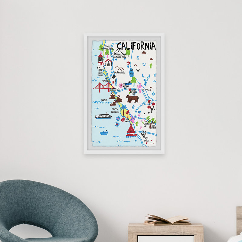 «Diverse California III» par - encadré, H 18 po x l 12 po x P 1,5 po