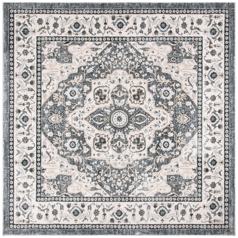 Aaysha Performance Oriental Rug, Square 4'