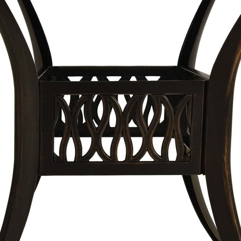 Dungannon Round Outdoor Dining Table, 74cm H x 90cm W x 90cm L, Bronze