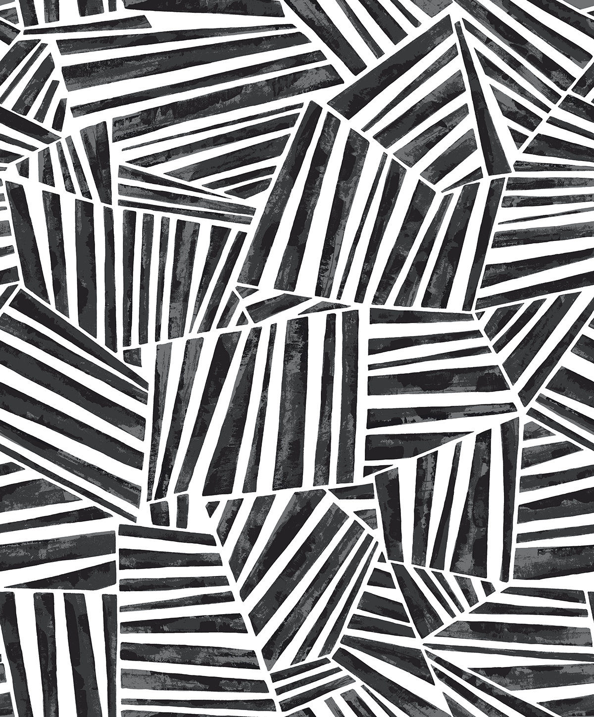 Lianna Modern Geometric Wallpaper, Black