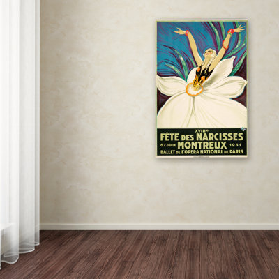 « paris ballet », affiche rétro sur toile tendue