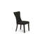 L'ensemble de table de salle à manger 5 pièces pour 4 personnes comprend une table de cuisine ronde avec piédestal et 4 chaises de salle à manger Parsons en tissu noir, 36 x 36 po, noir brossé-1665886803-1665886805-1665886806