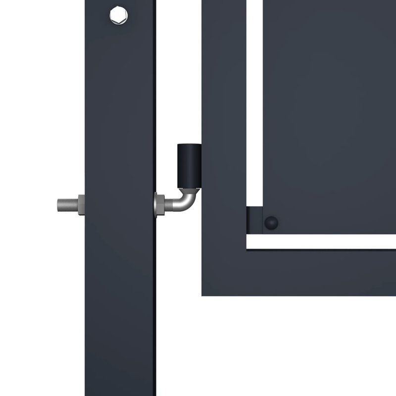 Sanadrug Anthracite Metal Gate, 225cm H x 100cm W