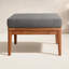 Repose-pieds Tempo en teck avec coussin