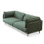 Coussin en velours côtelé vert-109076542