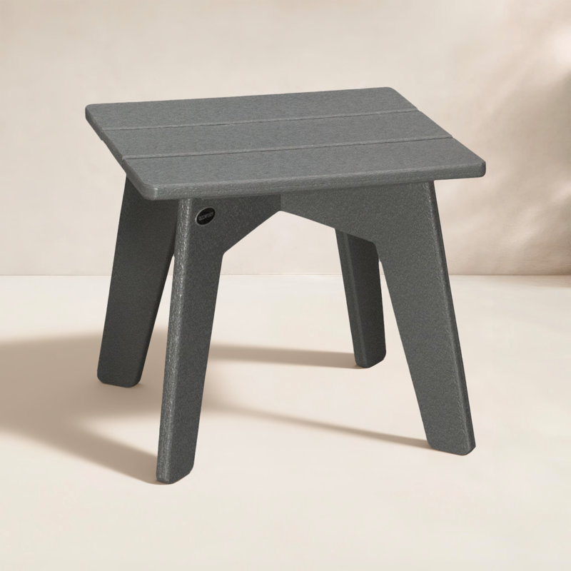 Riviera Modern Side Table, Slate Gray