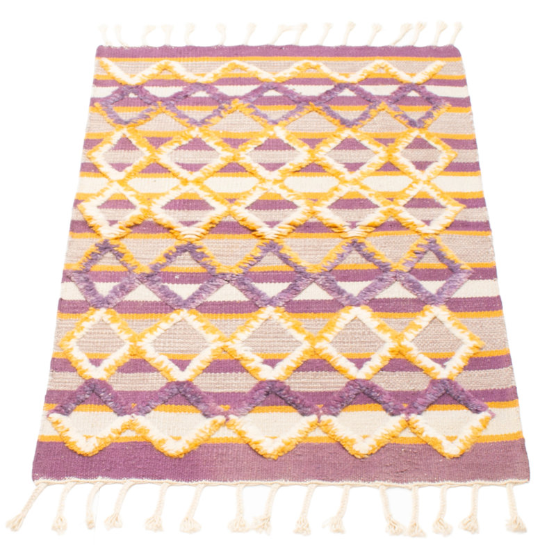 Kilim mauve de Marrakech 2 pi 11 po x 4 pi 11 po