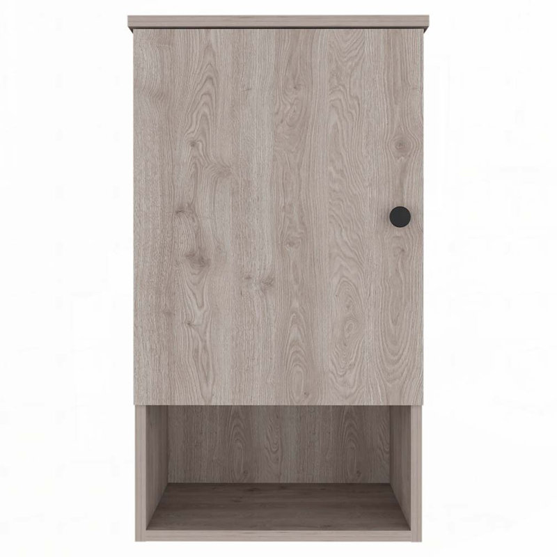 Armoire murale de salle de bain, Gris clair, H 28,5 po x l 16,2 po x P 13,8 po