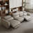 Gray Genuine Leather Modular Sofa cushion couch