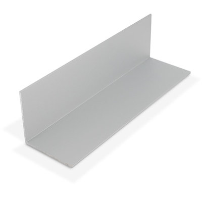 Outwater Alu4469-S Finition satinée 2 po x 2 po x 1/16 po à moulure d'angle en aluminium de 72 po de longueur (paquet de 18 pièces)
