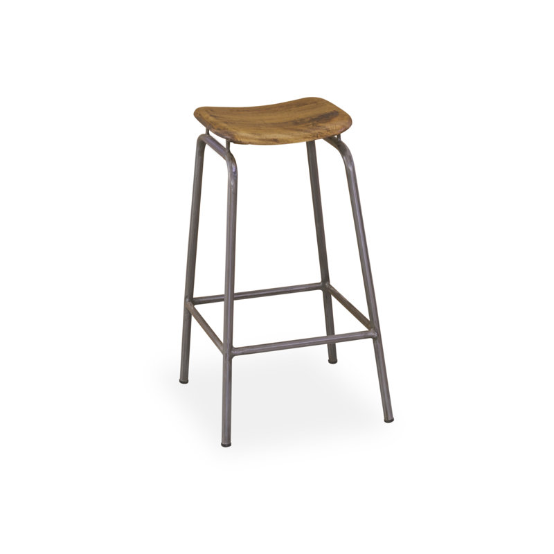 Drew Counter Stool with Metal Frame, Grey