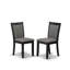 Ensemble de salle à manger 3 pièces comprenant une table de salle à manger en bois et 2 chaises de salle à manger revêtues de tissu de lin gris foncé Gotham - finition noire brossée-1628156467-1698955027-1628120122