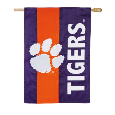 Drapeau de maison en polyester à 2 côtés NCAA 44 x 28 po