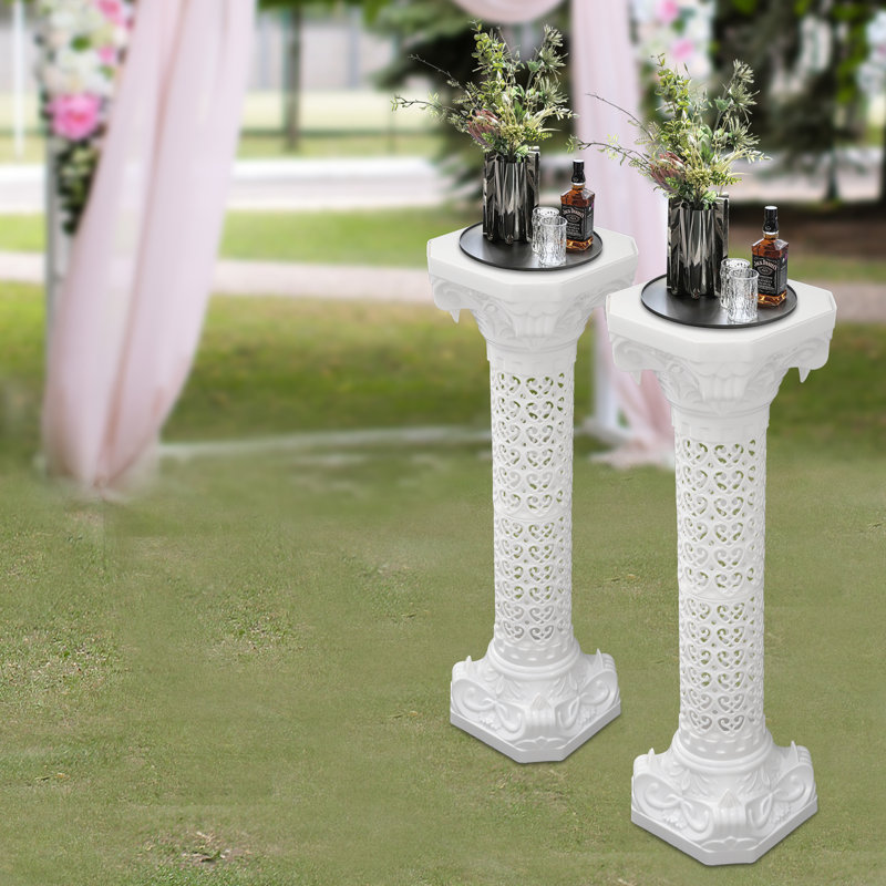 Ensemble de 2 colonnes décoratives élégantes pour mariage