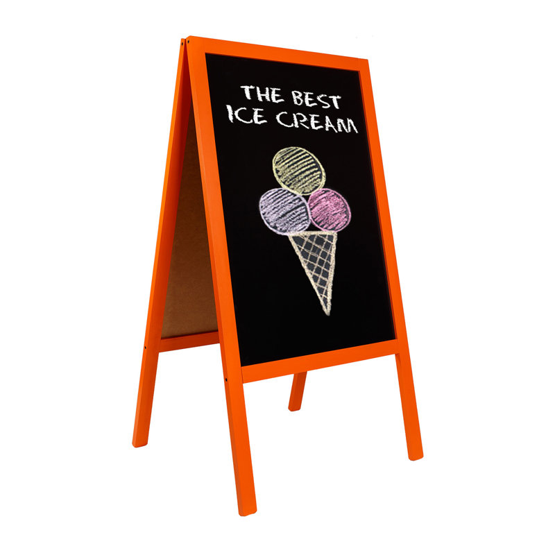 Genovefa Free-Standing Chalkboard 115cm H x 61cm W, Orange