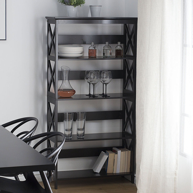 Burrell 152cm H x 80cm W Etagere Bookcase