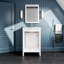 Meuble-lavabo de style transitionnel gris foncé 24 po avec dessus en porcelaine Imanii-8615515