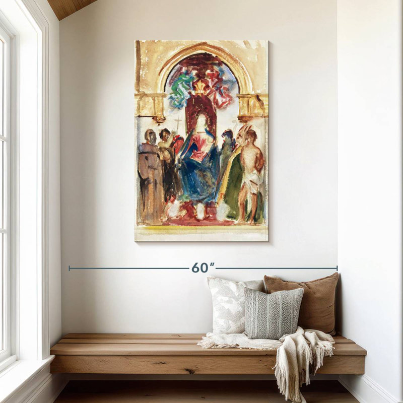 Adella, Madone et enfant et saints, 1895 à 1915, H 45 po x l 30 po