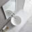 Bluesofa 16'' White Ceramic Circular Bathroom Sink
