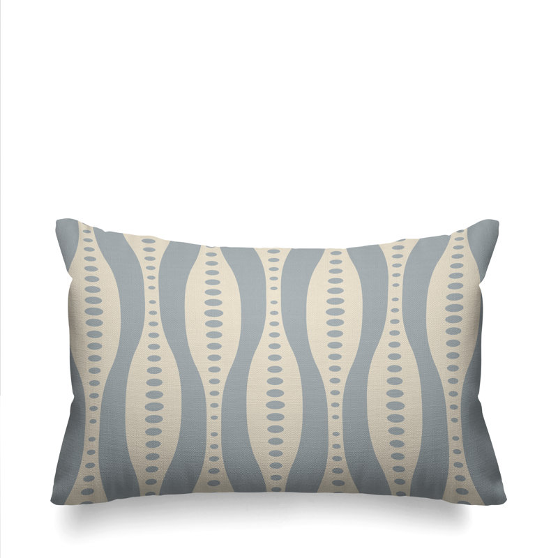 Housse et insert pour oreiller rectangulaire d'extérieur Claiborn, Gris