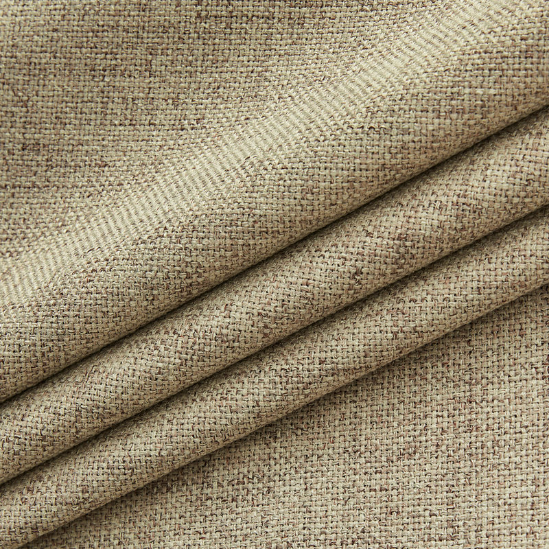 Leming 100% Polyester Burlap Blackout Curtains for Bedroom Grommets Curtains 2 Panels Set, Coffee, 52" W x 90" L