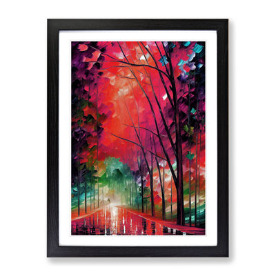 Vibrant Woodland Forest No.6 - Single Picture Frame Painting