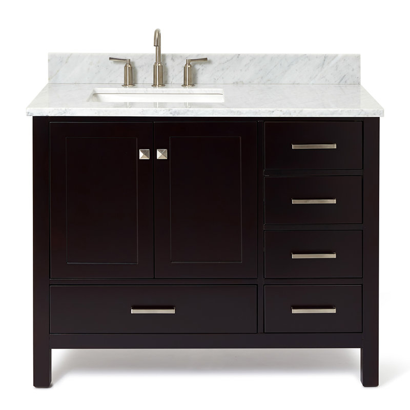 Ensemble de meuble-lavabo simple 43 po Flynt, Espresso
