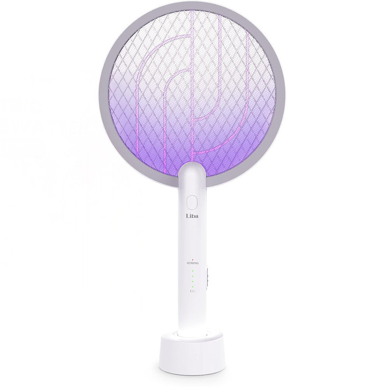 Liba Electric Fly Swatter Racket & Bug Zapper, 4000V USB Rechargeable Mosquito Killer