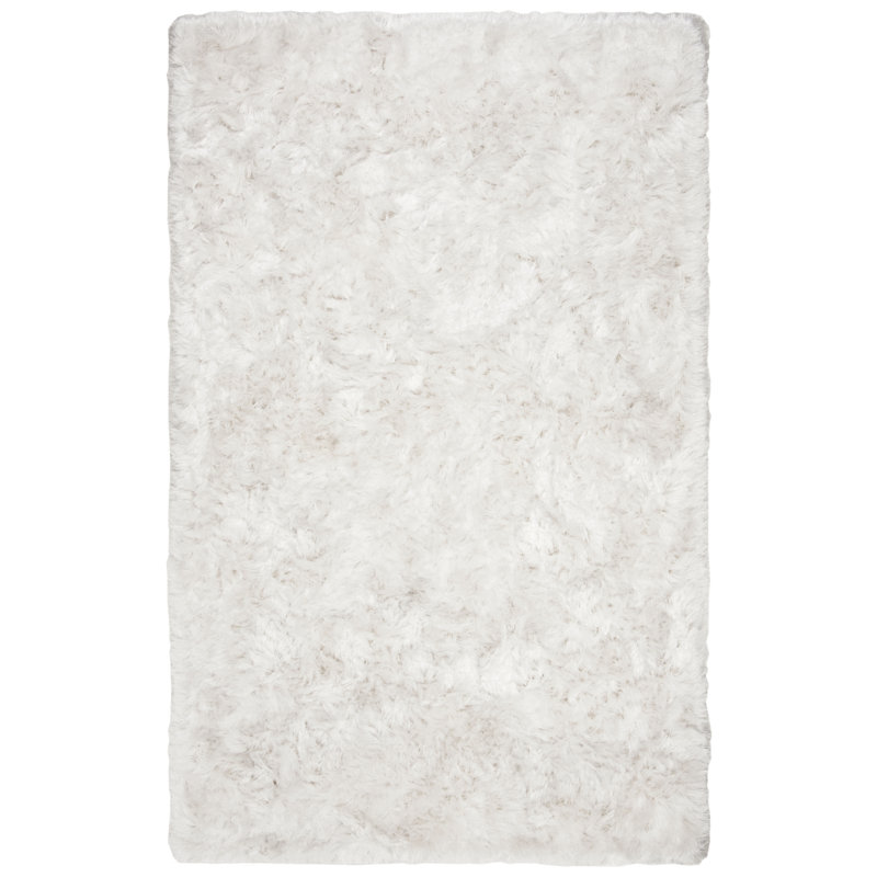 Morrell Hand Tufted Shag Solid Color Area Rug, Rectangle 3 pi x 5 pi