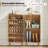  6-Tier Wooden Shoe Storage Cabinet w/ Doors Removable Shelves for Entryway